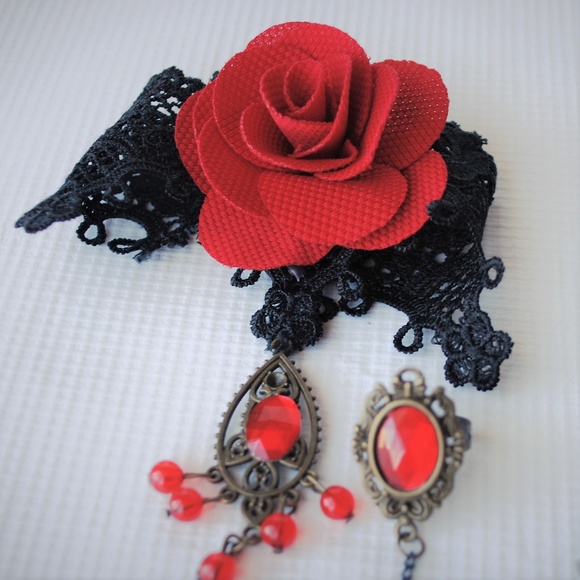 Halloween Jewelry Gothic-Rock Fashion 3 Piece Set - Picture 5 of 8